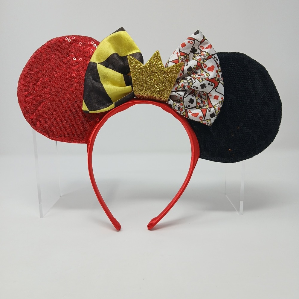 Disney Villains Queen of Hearts Alice in Wonderland Minnie Mouse Ears Headband